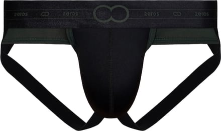 2EROS AKTIV Pegasus Jockstrap Black/Green - MAAT S - Heren Ondergoed - Jockstrap voor Man - Mannen Jock