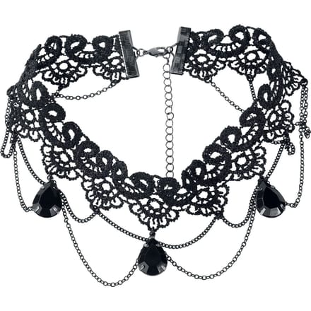 Gothicana by EMP - Gothic Choker - Lace Choker - voor Vrouwen - zwart
