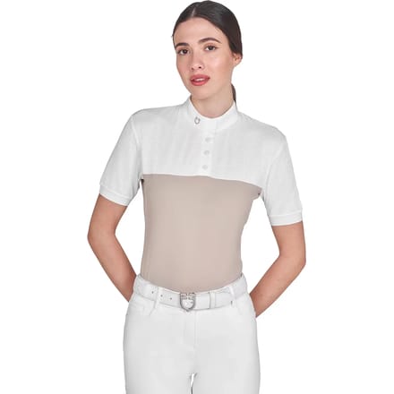 Technisch en mesh concours polo vrouw Equestro