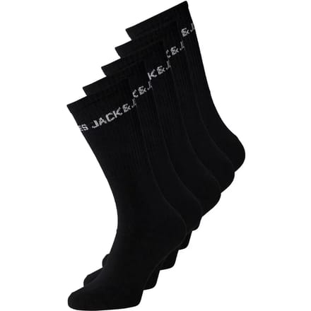 JACK&JONES JACBASIC LOGO TENNIS SOCK 5 PACK NOOS Heren Sokken - Maat ONE SIZE
