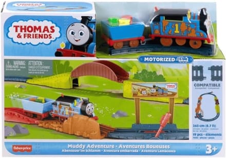 Gemotoriseerde Treinset - Speelgoedtrein - Kinderen Spelen - Houten Constructie - Medium - Wit