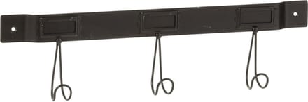 Wandkapstok Zwart Metaal 3 haken