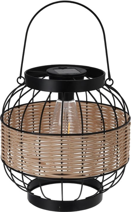 Pro Garden Lantaarn - solar - metaal - 24 x 24 cm - tuinverlichting - ophangbaar