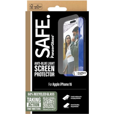 SAFE by PanzerGlass EyeScreenprotector Ultra Wide Fit met applicator geschikt voor Apple iPhone 16