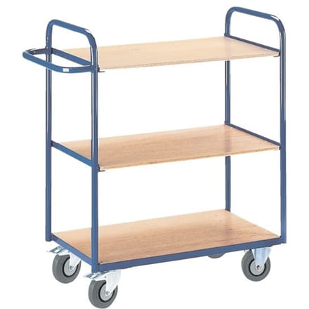 Etagewagen, zonder wanden, 3 etages, 800 x 500 mm