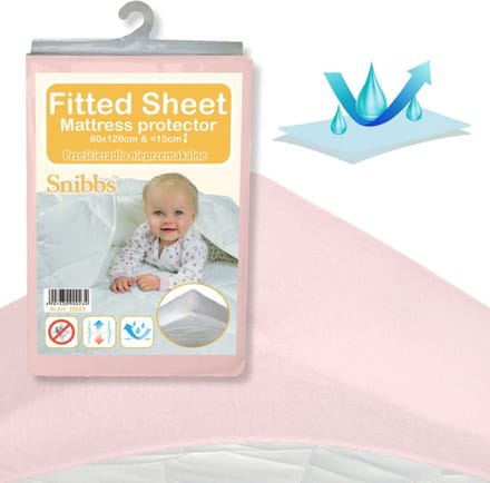Snibbs - Waterbestendig laken - 60x120 cm - Roze