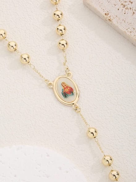 Ketting met medaille Maria goudplated
