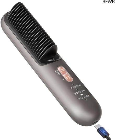 RFWR® Draadloze Stijltangborstel voor Kroesvrij Haar - Handige en Draagbare Stylingtool