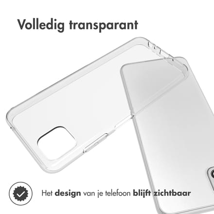 Accezz Hoesje - Geschikt voor Samsung Galaxy A22 (5G) - Clear Backcover - Transparant