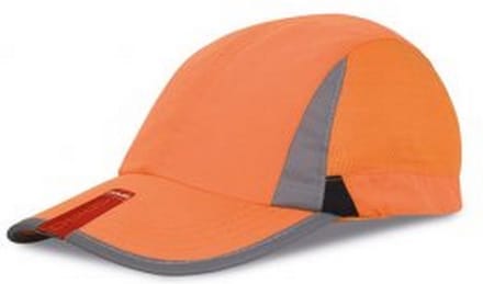 Spiro Unisex 2 Panel Sport Baseball Cap (Oranje/zwart)