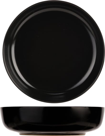 Baltic-Black - Diepe Borden - D18,5xh5cm - Keramiek - (Set van 6)