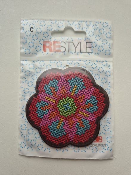Restyle strijkapplicatie 'bloem'