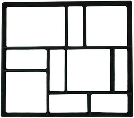 Betonmal Stenen - Tuinpad Mal - Loopbrug Maken - Herbruikbaar Plastic - 40x45 cm - Zwart