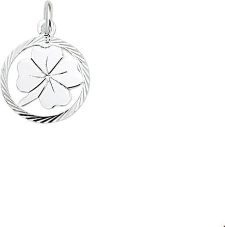 zilver gerhodineerd hanger klavertje gediamanteerd 1321722