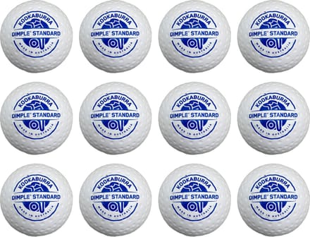 Kookaburra dimple standard wit - per 12 stuks