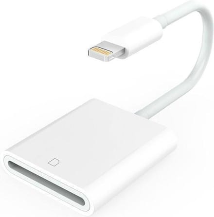 Jumalu Lightning SD Kaartlezer voor iPhone & iPad – Plug & Play – SD/TF – Wit