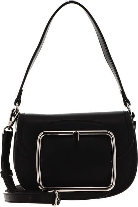 SEIDENFELT MANUFAKTUR Schoudertas Grurup Saddle Bag Black Zwart