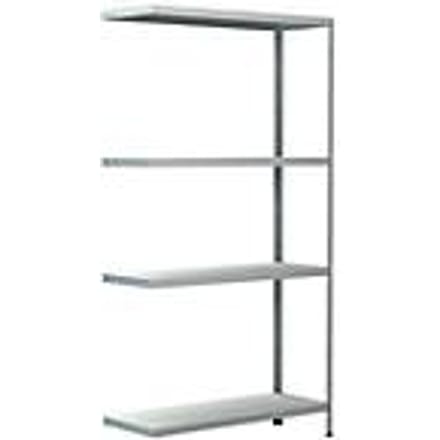 Legbordstelling in modulair systeem, Aanbouwstelling, 800 x 300 x 1500 mm, wit