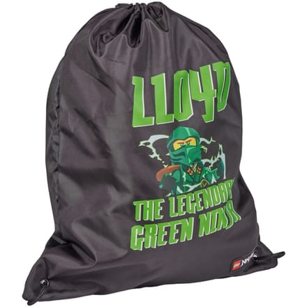 LEGO Ninjago Drawstring Bag, voor een jongen, Zwart, Tassen, maat: One size