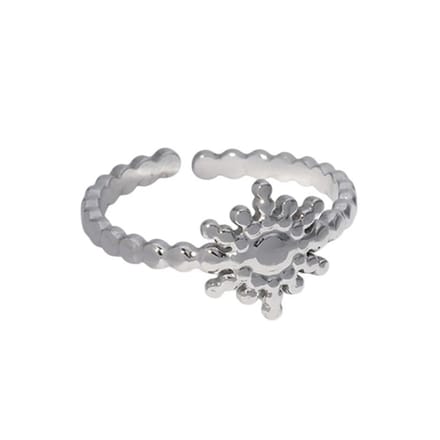 Rvs sieraden - Stalen verstelbare open ring -Duurzaam- One size-Zilver