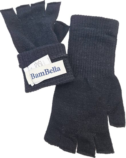 BamBella® Handschoenen winter vingerloos warme binnenkant zwart