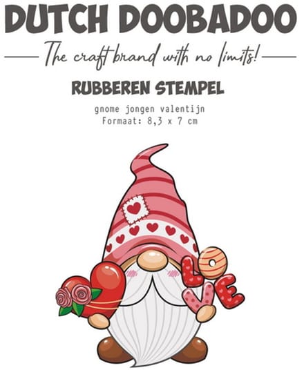 DDBD Rubber stamp Gnome Boy Love