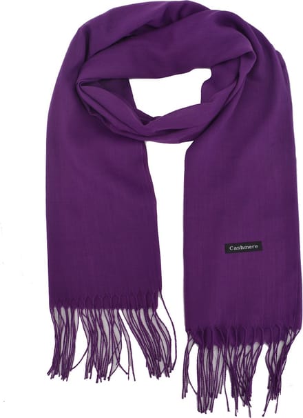 Pashmina Sjaal - Paars | Polyester | 180 x 70 cm | Fashion Favorite