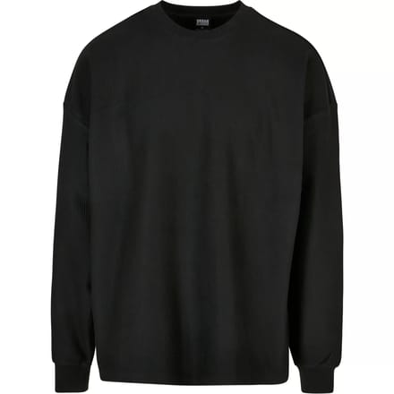Urban Classics - Rib Terry Boxy Crewneck sweater/trui - 4XL - Zwart