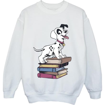 Disney Jongens Sweatshirt met 101 Dalmatiërs Boeken (Wit)