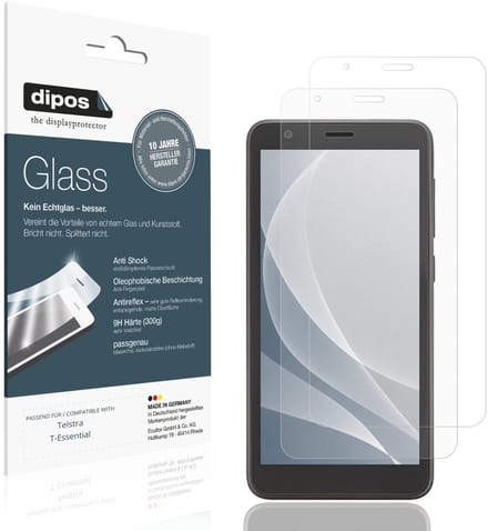 dipos – 2x Matte Pantserfolie geschikt voor Telstra T-Essential | 9H Screenprotector