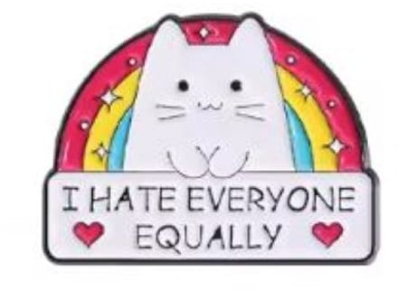 Pin Broche - enamel pin - kledingspeld - Haat kat