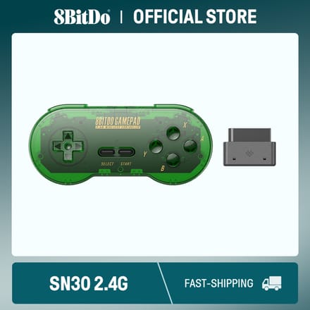 8Bitdo Sn30 2.4G Draadloze Gamepad Voor Originele Snes/Sfc (Jadegroen)