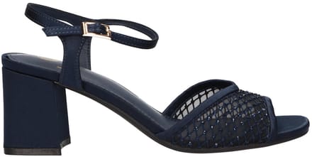 La Strada Sandaal Blokhak Donkerblauw Mesh - Damesschoenen - Maat - 40
