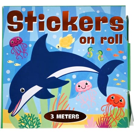 Stickers op rol - Oceaan dieren - Beloningsstickers - 3 meter
