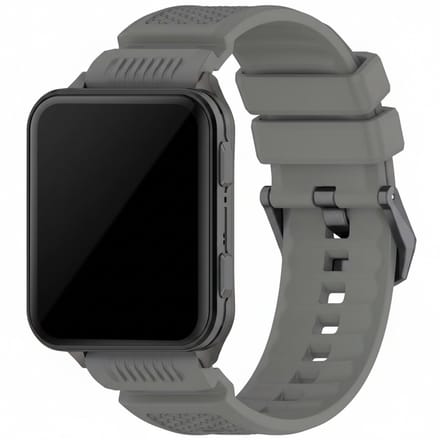 Siliconen bandje - geschikt voor Garmin Venu X1 - gespsluiting - grijs