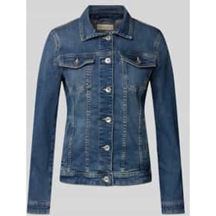 Tom Tailor - Jeansjasje van gerecycled katoen - Maat S - Used Dark Stone Blue Denim