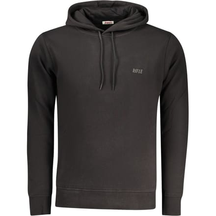 Rifle Zwarte Katoenen Heren Sweater