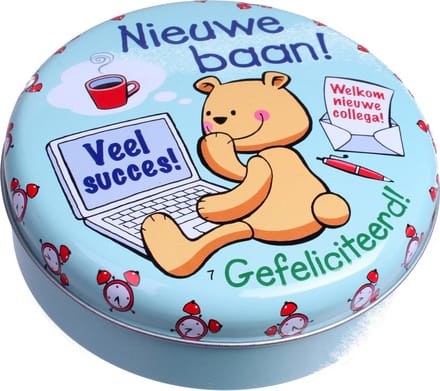 Paper Dreams Geschenkblikje Lovely Tin - Nieuwe Baan #07 Blauw