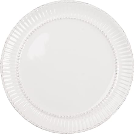 Clayre & Eef Dinerbord Ø 27 cm Wit Dolomiet
