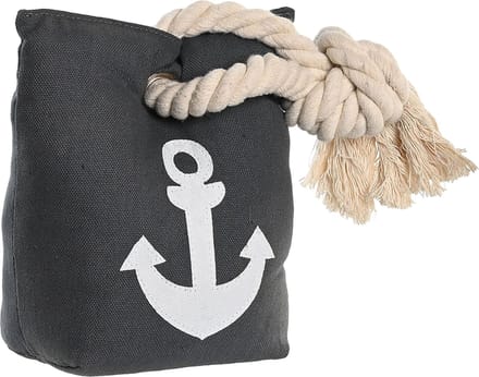 Items Deurstopper Anker Blok - 1 kilo gewicht - met oppak lus - grijs - 13 x 20 cm