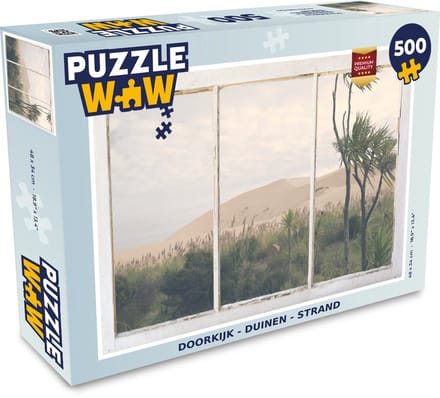 Puzzel Doorkijk - Duin - Strand - Legpuzzel - Puzzel 500 stukjes