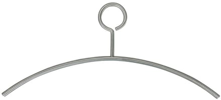 Kledinghanger RVS massief met dicht oog - Anti diefstal - Roestvrij staal geborsteld