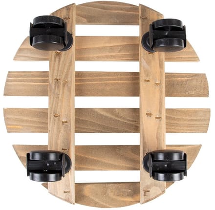 Esschert Design | Plantenroller rond | hout | Bruin | Ø29xH8 cm