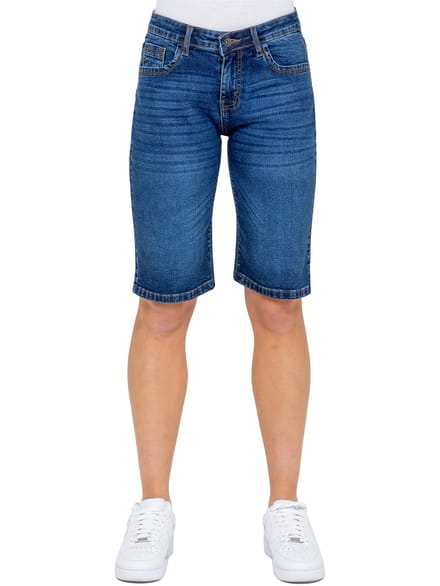 Enzo | Lange Denim Shorts voor dames