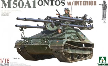 Takom Modelbouwpakket Militaire voertuigen - 1019 M50A1 Ontos with Interior Plastic - 1:16 - Modelbouw