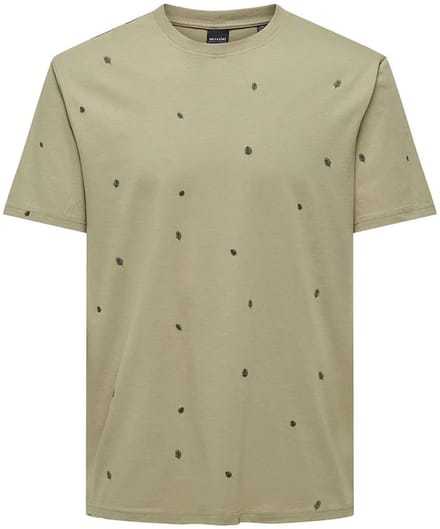 Only & Sons Dave Reg T-shirt Met Korte Mouwen Beige 2XL Man