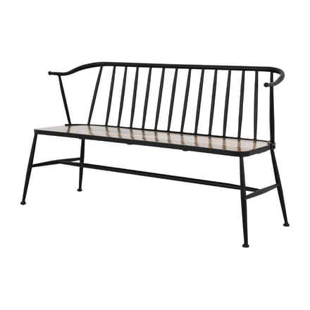 Bolero Alma bank met latten en gebogen rugleuning