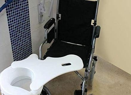 Transfer Board - Overdrachtsplank Commode - Zelfstandig Verplaatsen - Gebogen Ontwerp - 74 x 41 cm - Wit