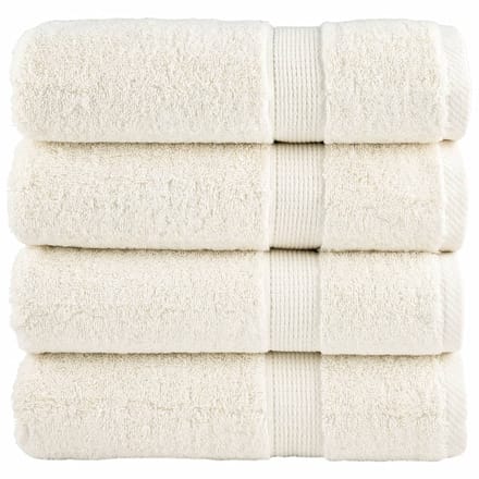 vidaXL - Handdoeken - SOLUND - 4 - st - 600 - g/m² - 50x100 - cm - crèmekleurig