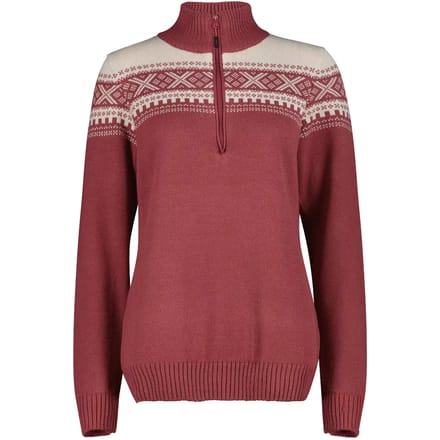 Vrouwelijke half zip pull CMP Wooltech